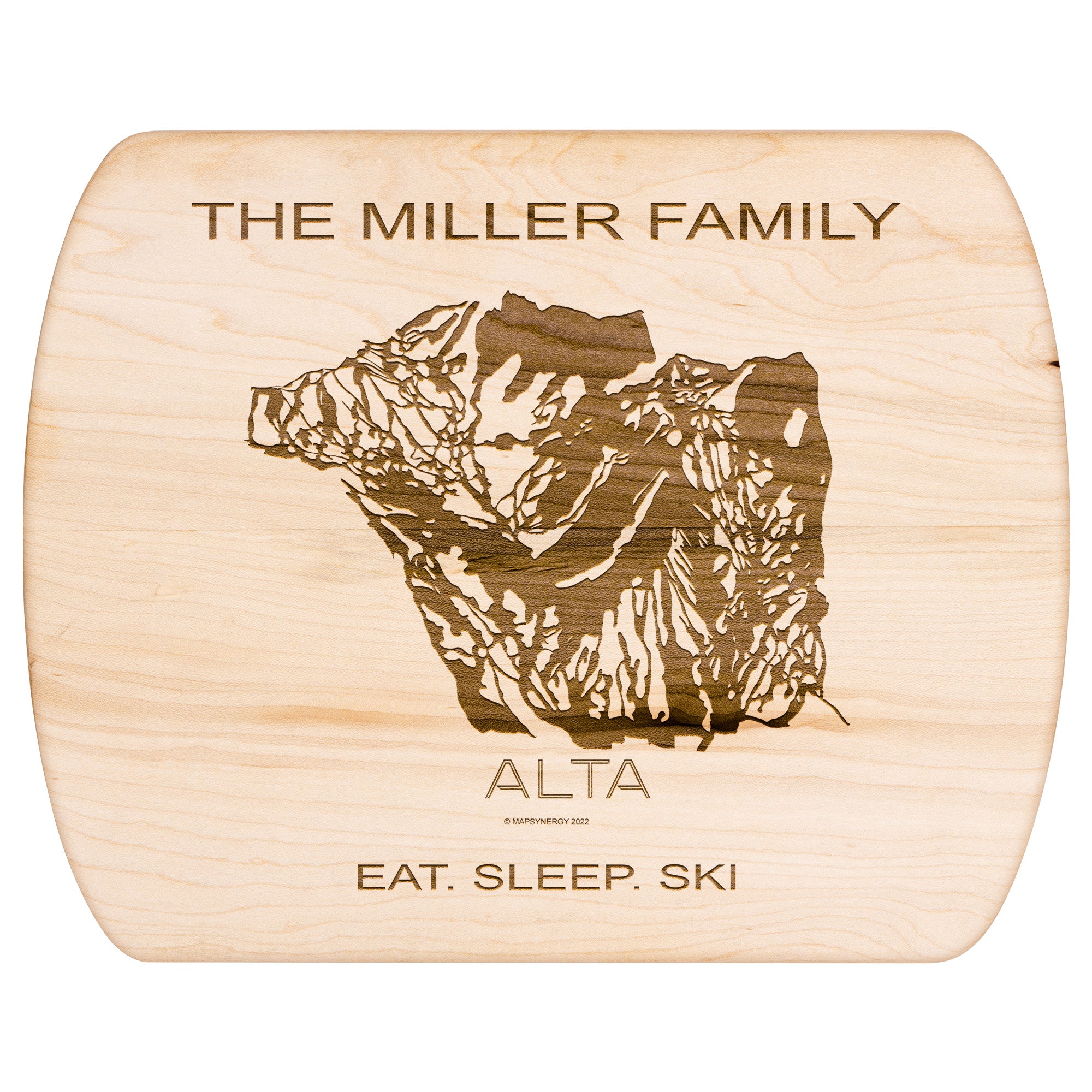 PERSONALIZED Alta, Utah SKI TRAIL MAP CUTTING BOARD