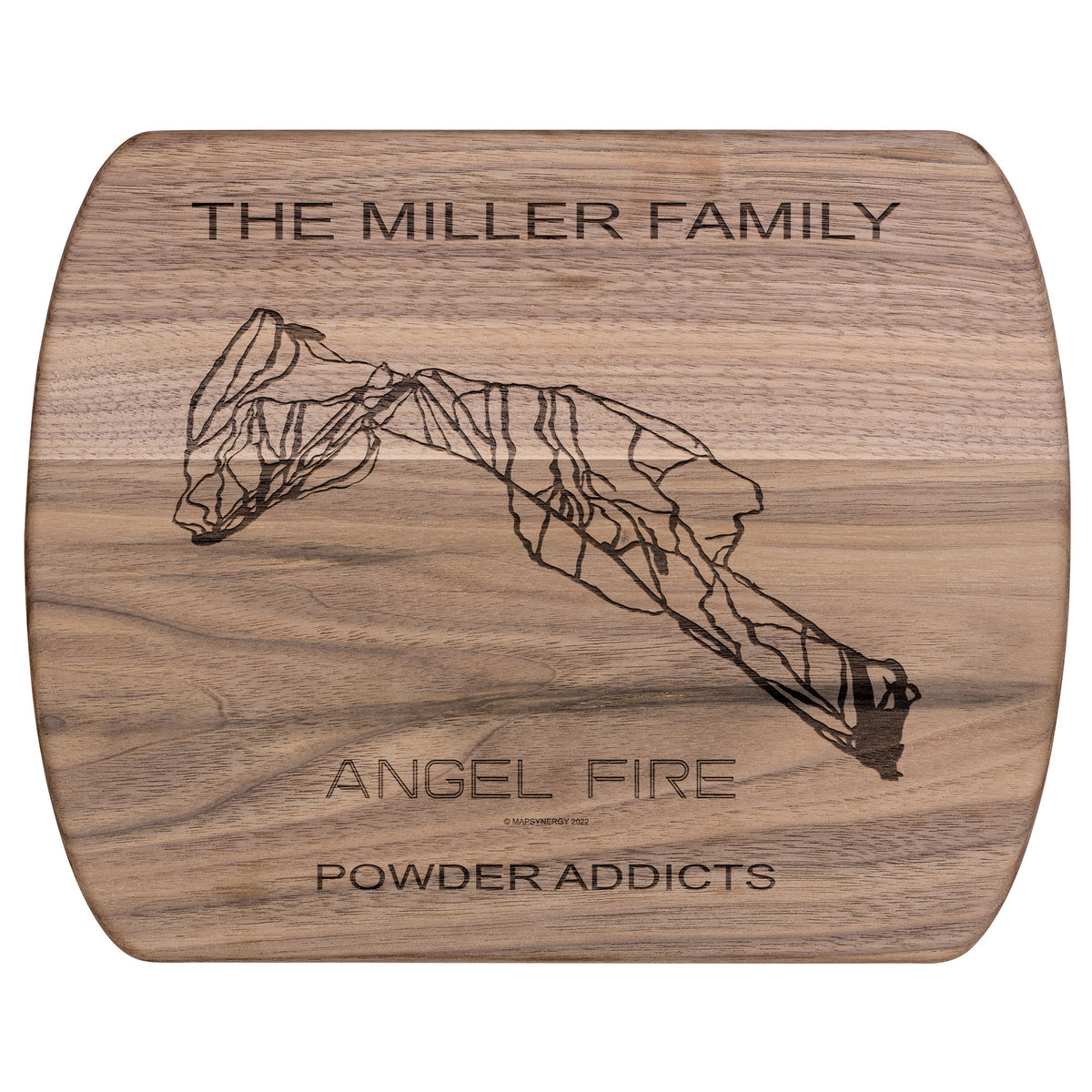 PERSONALIZED Angel Fire , New Mexico SKI TRAIL MAP CUTTING BOARD