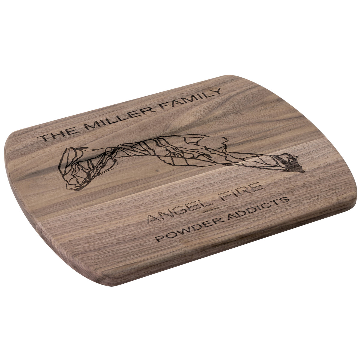 PERSONALIZED Angel Fire , New Mexico SKI TRAIL MAP CUTTING BOARD