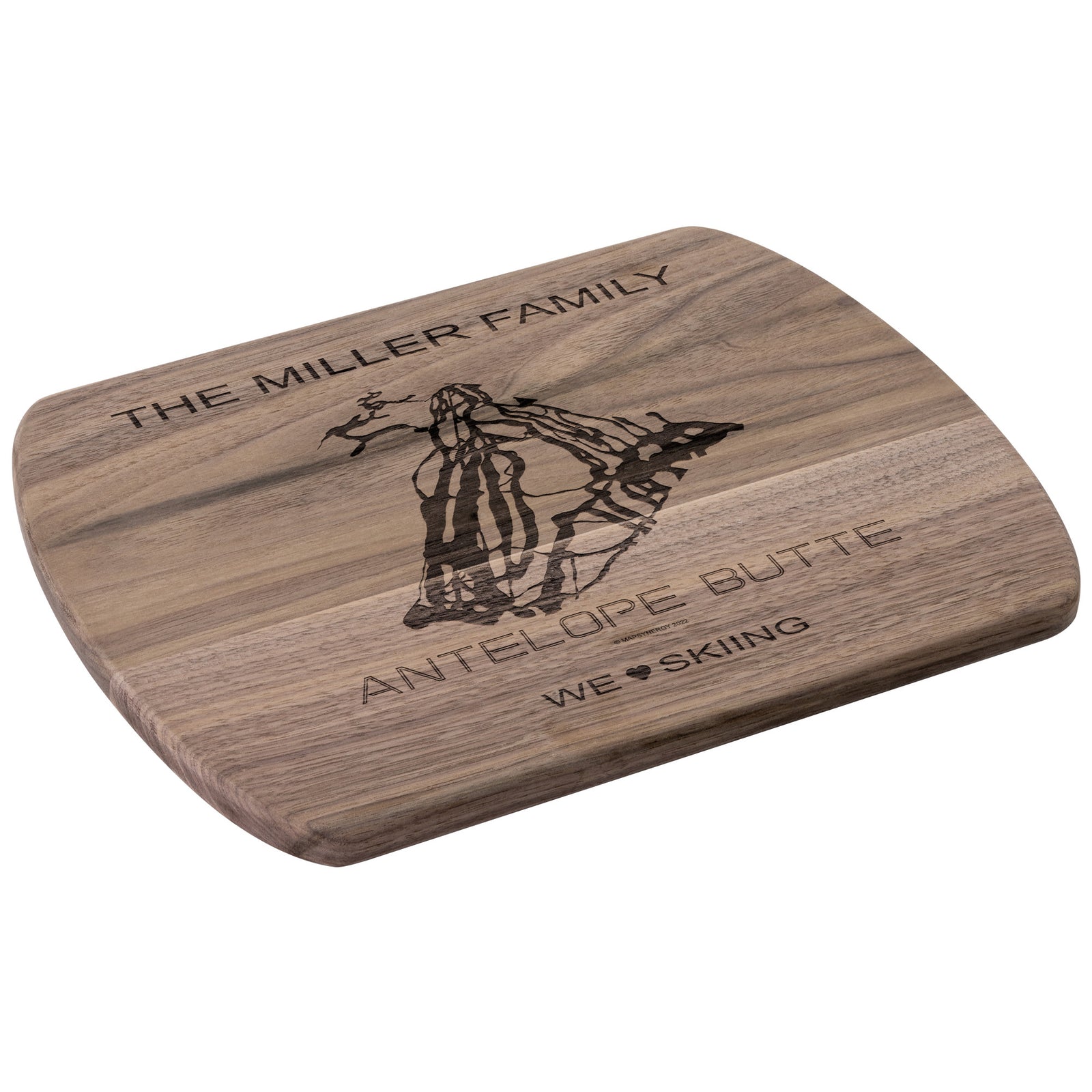 PERSONALIZED Antelope Butte , Wyoming SKI TRAIL MAP CUTTING BOARD