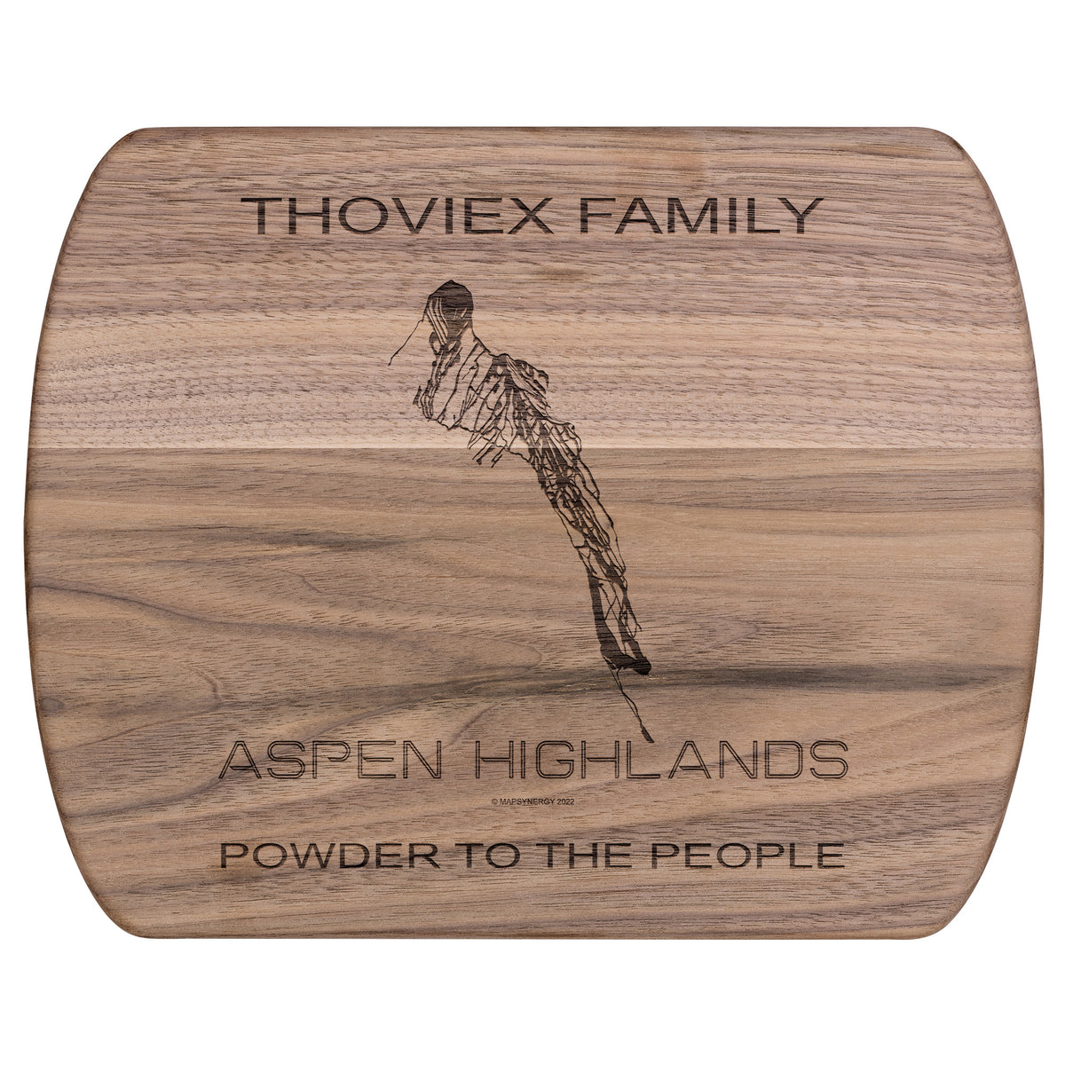 PERSONALIZED Aspen Highlands ,Colorado SKI TRAIL MAP CUTTING BOARD