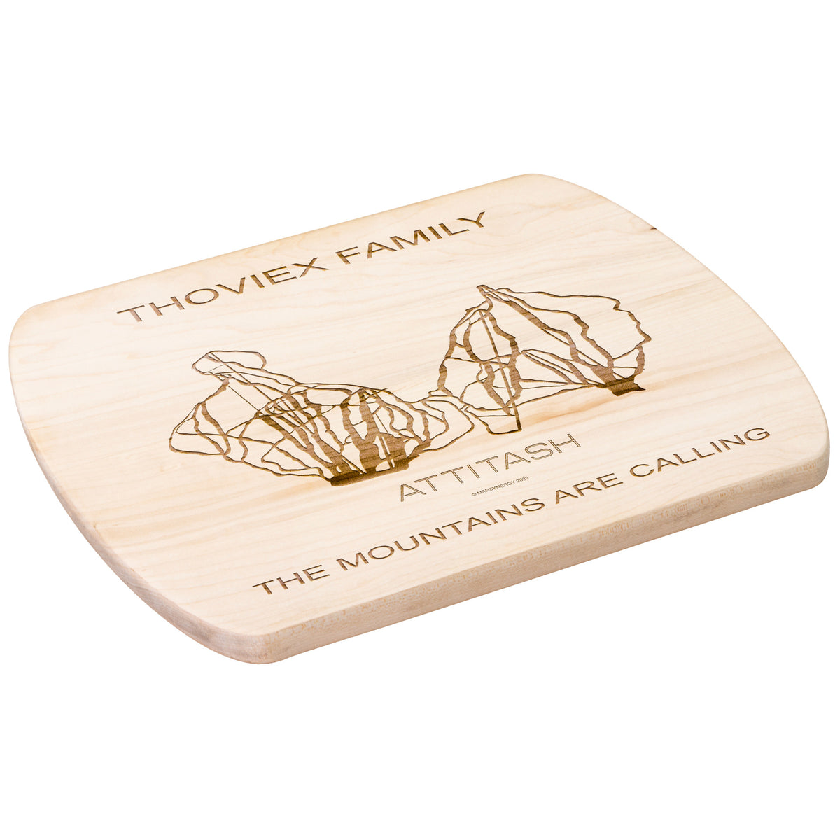 PERSONALIZED Attitash , New Hampshire SKI TRAIL MAP CUTTING BOARD