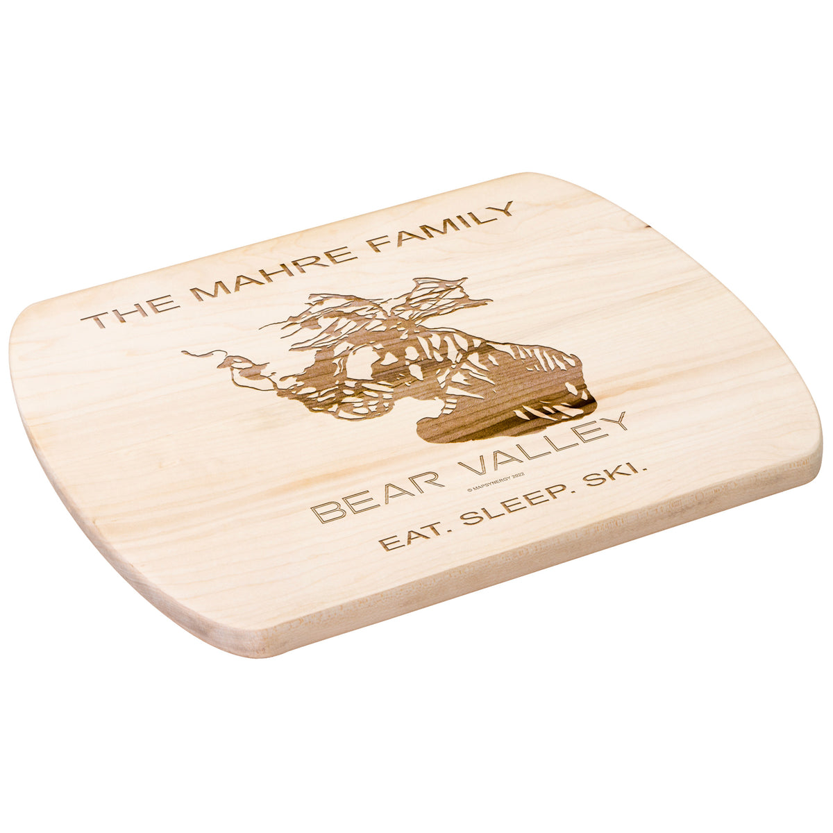 PERSONALIZED BEAR VALLEY, CALIFORNIA SKI TRAIL MAP CUTTING BOARD