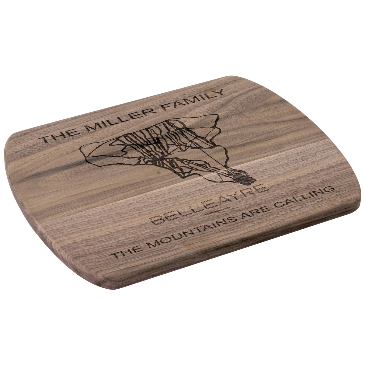 PERSONALIZED BELLEAYRE , New York SKI TRAIL MAP CUTTING BOARD