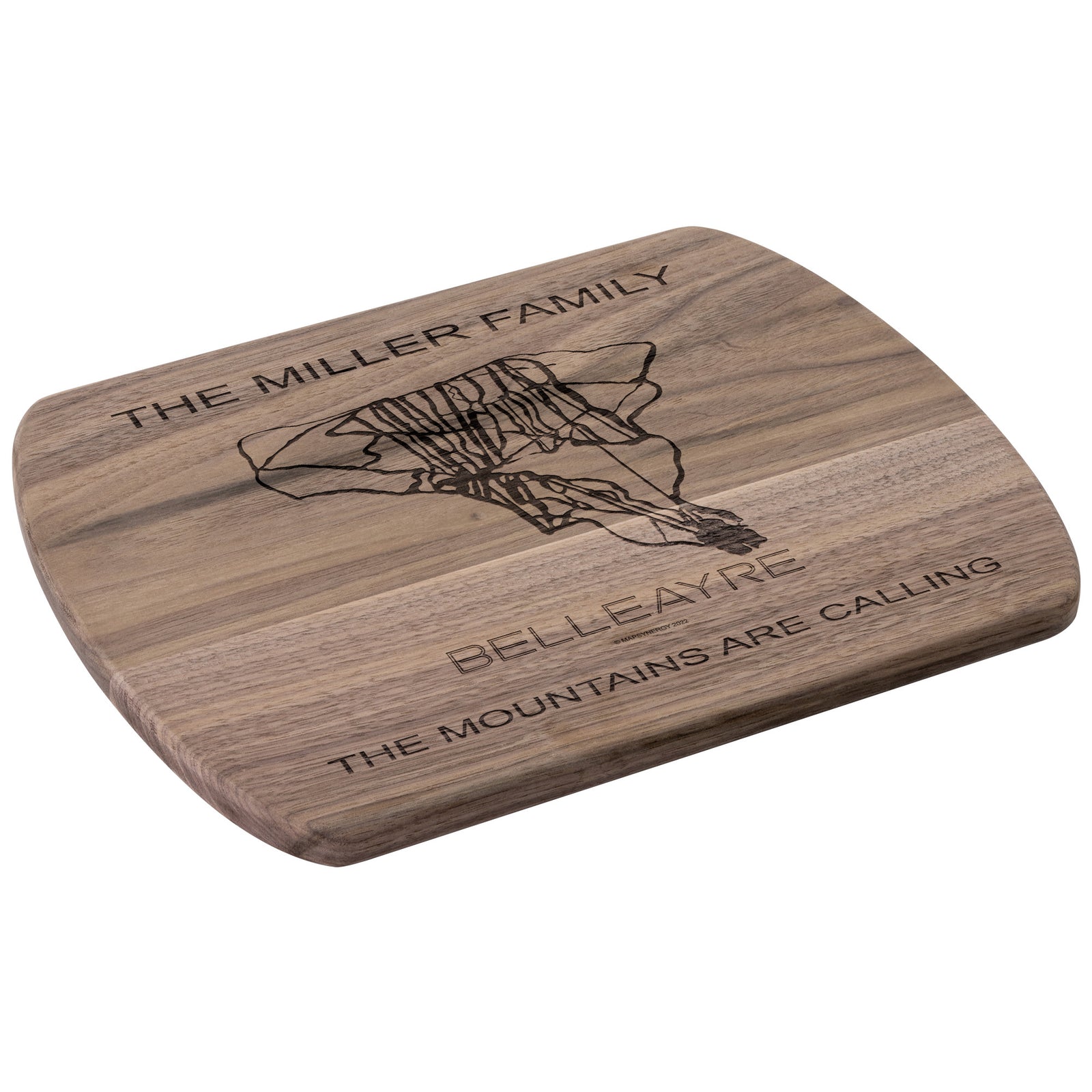 PERSONALIZED BELLEAYRE , New York SKI TRAIL MAP CUTTING BOARD