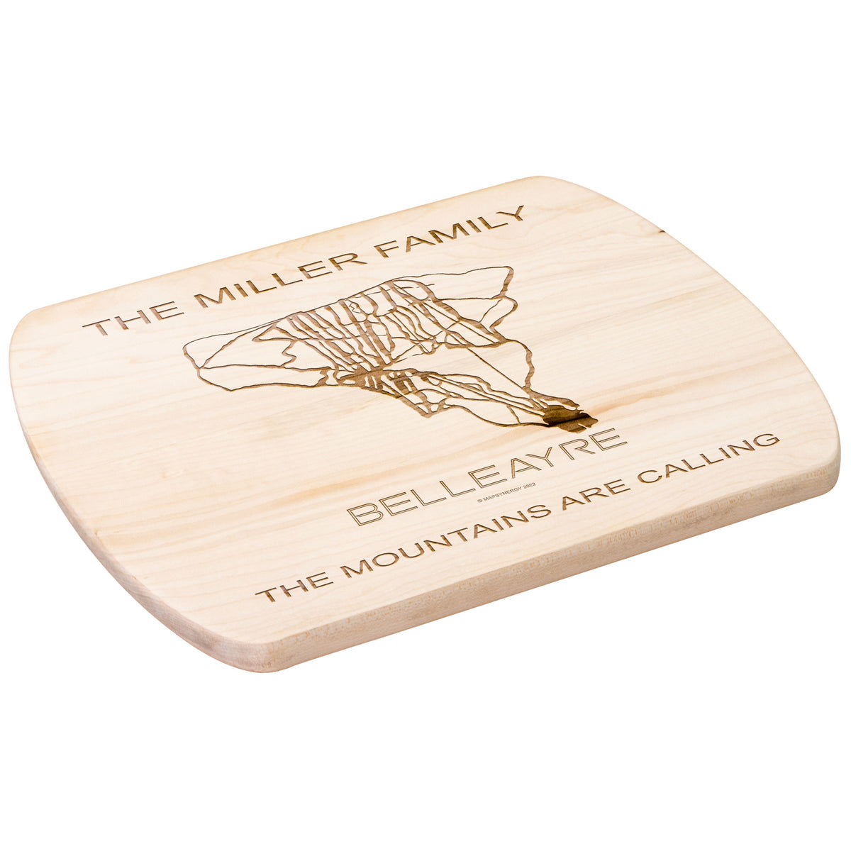 PERSONALIZED BELLEAYRE , New York SKI TRAIL MAP CUTTING BOARD