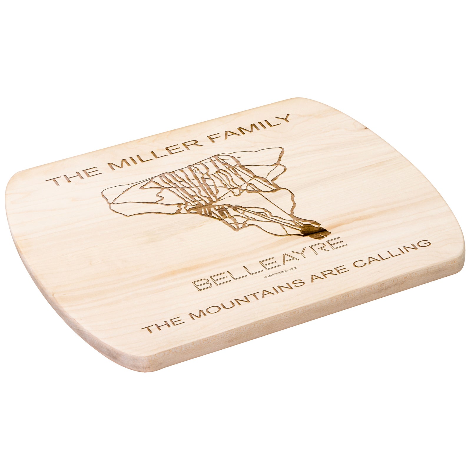 PERSONALIZED BELLEAYRE , New York SKI TRAIL MAP CUTTING BOARD