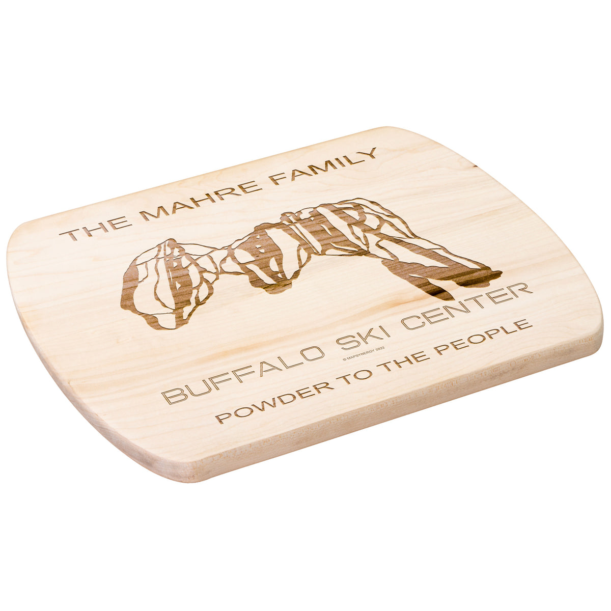 PERSONALIZED BUFFALO SKI CENTER, NEW YORK SKI TRAIL MAP CUTTING BOARD