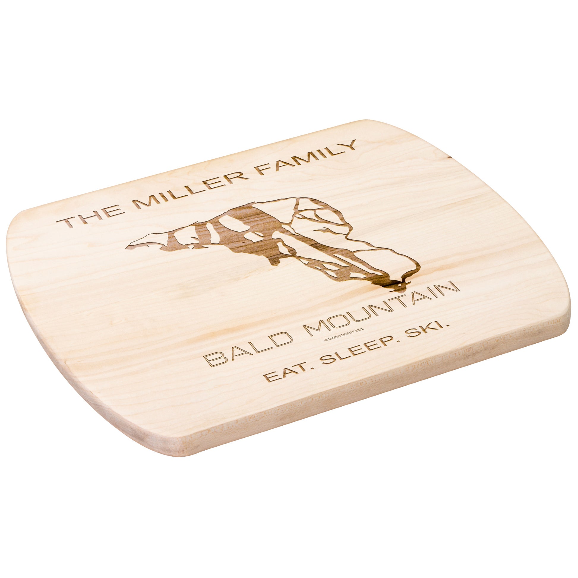 PERSONALIZED Bald Mountain , Idaho SKI TRAIL MAP CUTTING BOARD - Powderaddicts
