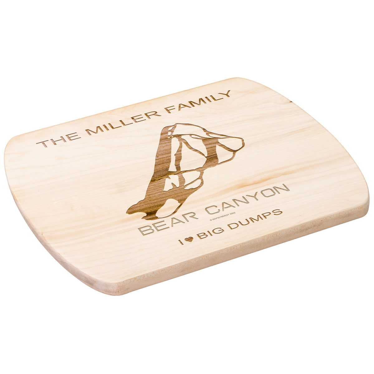 PERSONALIZED Bear Canyon , Montana SKI TRAIL MAP CUTTING BOARD