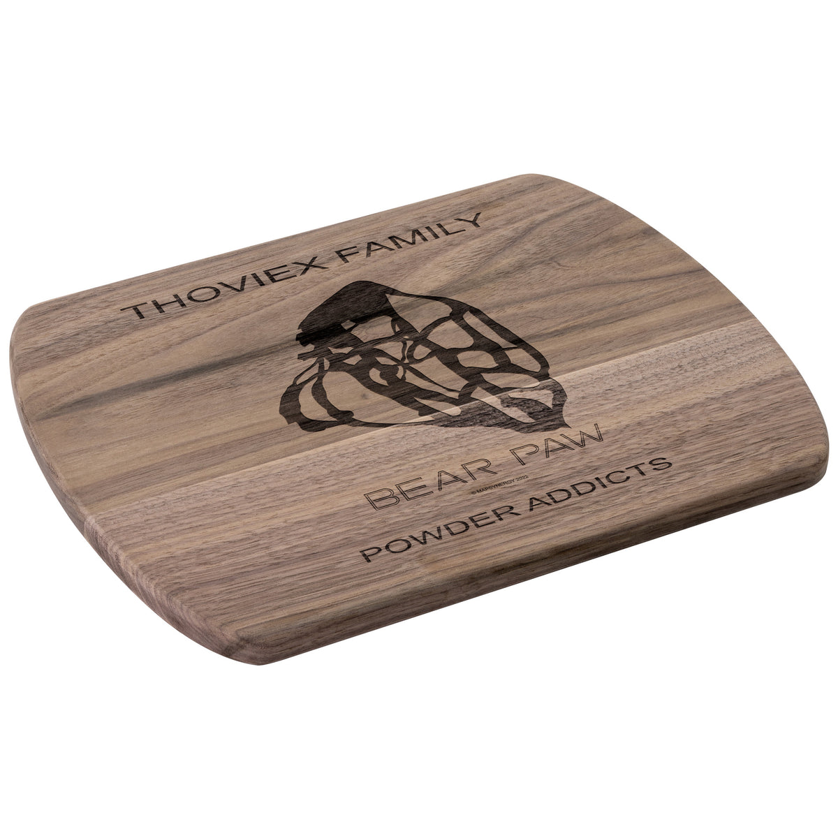 PERSONALIZED Bear Paw , Montana SKI TRAIL MAP CUTTING BOARD