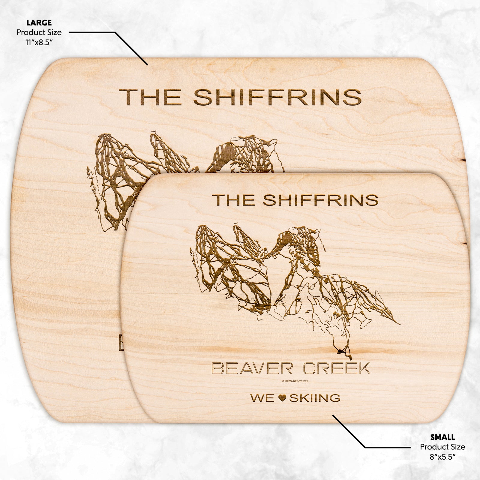 PERSONALIZED Beaver Creek ,Colorado SKI TRAIL MAP CUTTING BOARD
