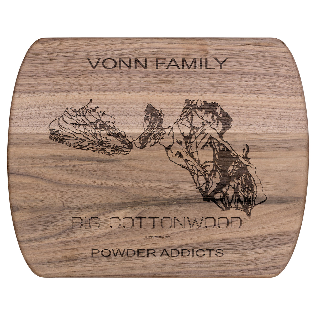 PERSONALIZED Big Cottonwood, Utah SKI TRAIL MAP CUTTING BOARD