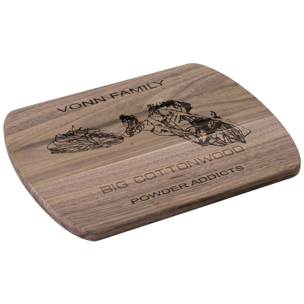 PERSONALIZED Big Cottonwood, Utah SKI TRAIL MAP CUTTING BOARD