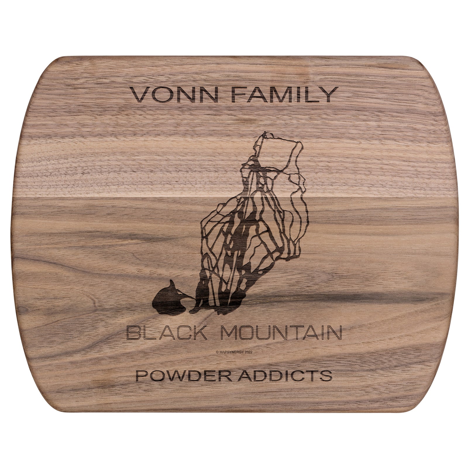 PERSONALIZED Black Mountain , New Hampshire SKI TRAIL MAP CUTTING BOARD