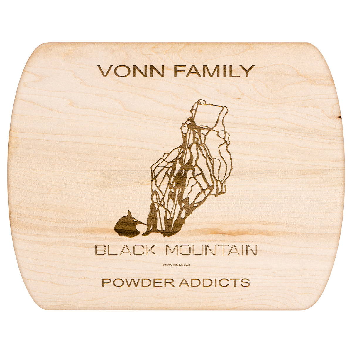 PERSONALIZED Black Mountain , New Hampshire SKI TRAIL MAP CUTTING BOARD