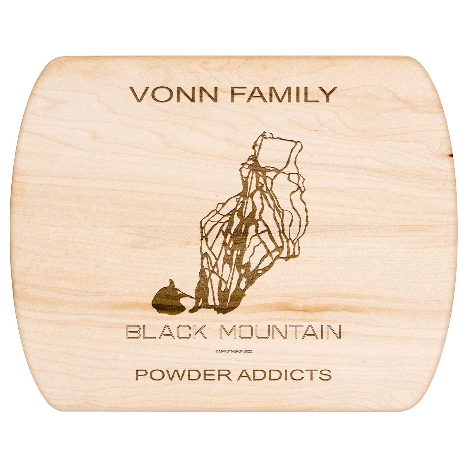PERSONALIZED Black Mountain , New Hampshire SKI TRAIL MAP CUTTING BOARD