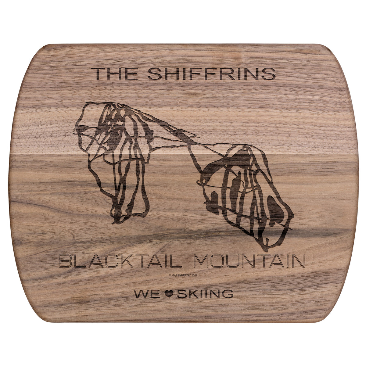 PERSONALIZED Blacktail Mountain , Montana SKI TRAIL MAP CUTTING BOARD