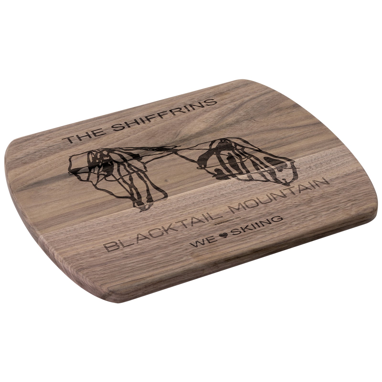 PERSONALIZED Blacktail Mountain , Montana SKI TRAIL MAP CUTTING BOARD