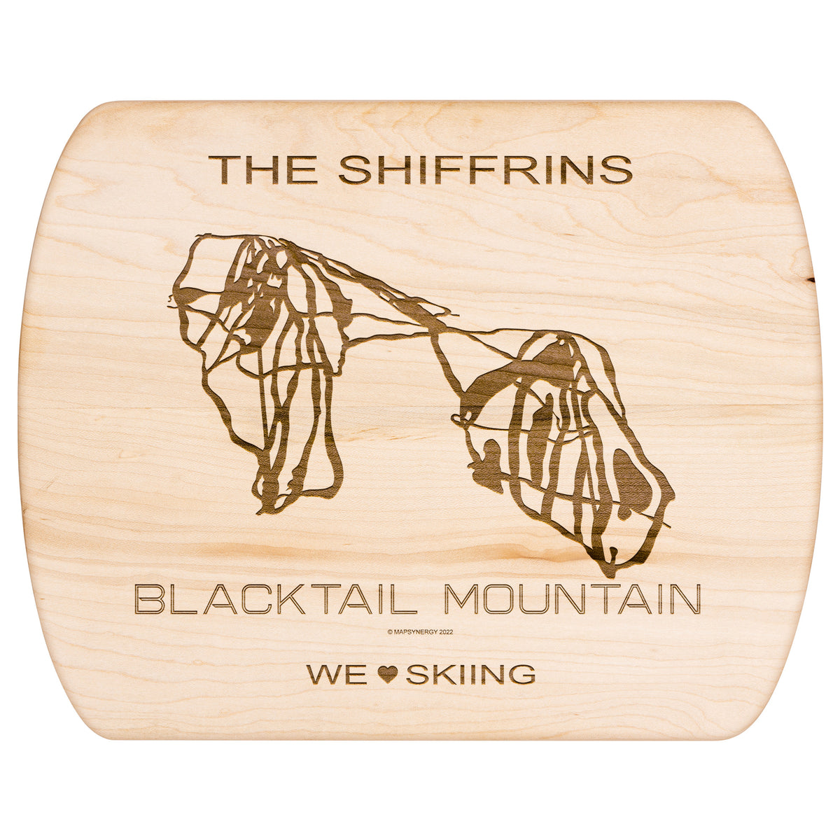 PERSONALIZED Blacktail Mountain , Montana SKI TRAIL MAP CUTTING BOARD
