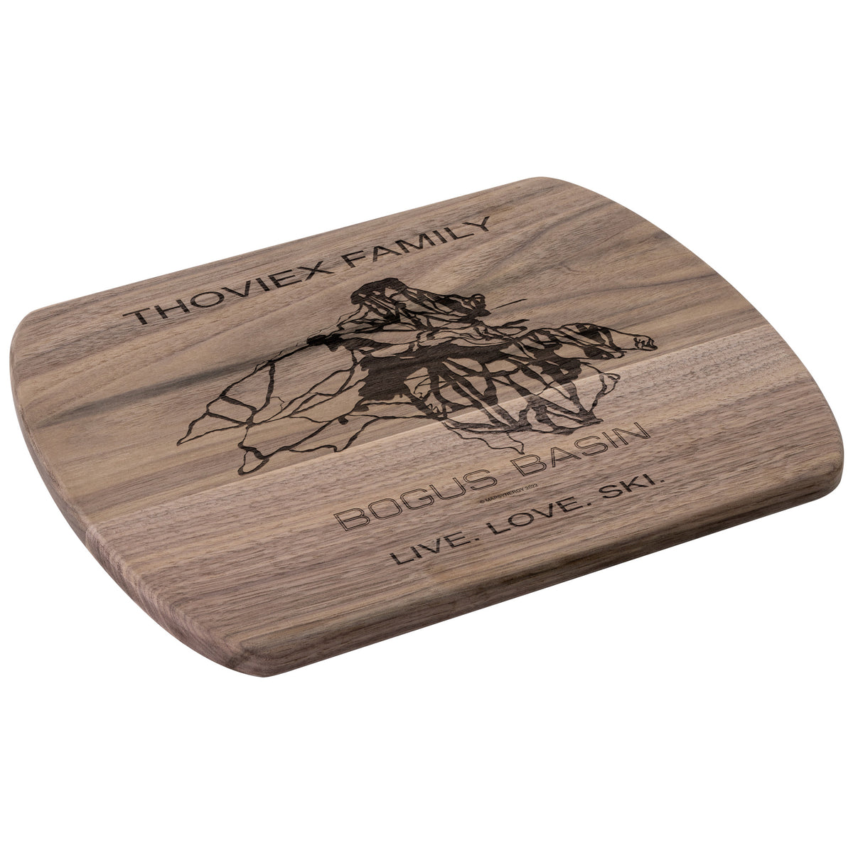 PERSONALIZED Bogus Basin , Idaho SKI TRAIL MAP CUTTING BOARD