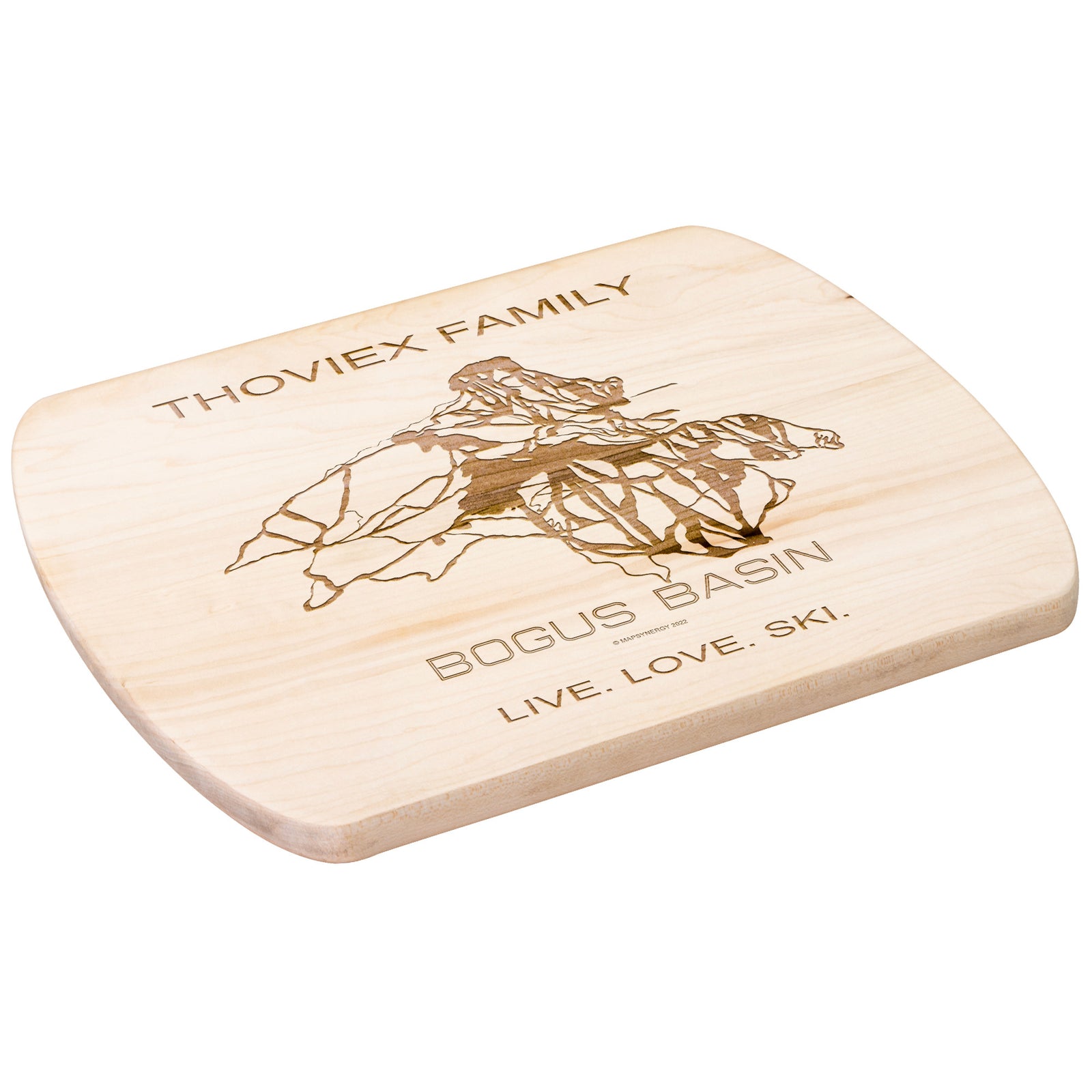 PERSONALIZED Bogus Basin , Idaho SKI TRAIL MAP CUTTING BOARD