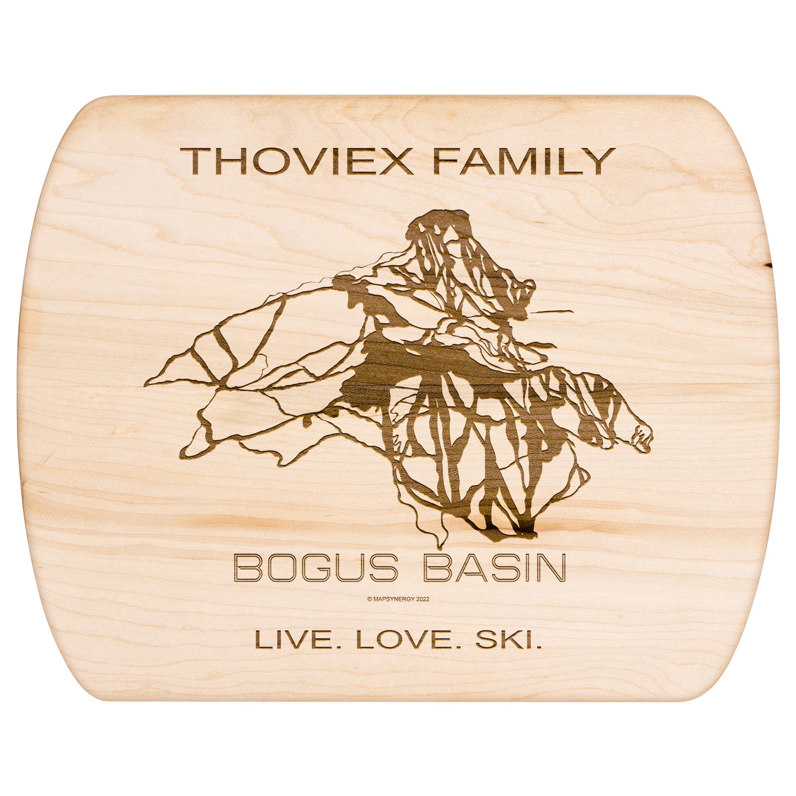 PERSONALIZED Bogus Basin , Idaho SKI TRAIL MAP CUTTING BOARD