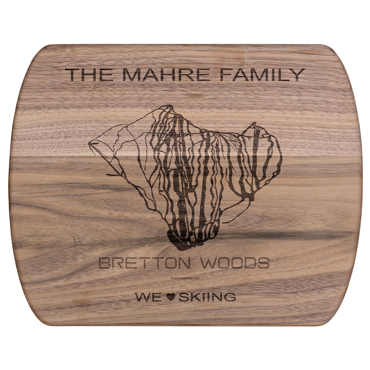 PERSONALIZED Bretton Woods , New Hampshire SKI TRAIL MAP CUTTING BOARD