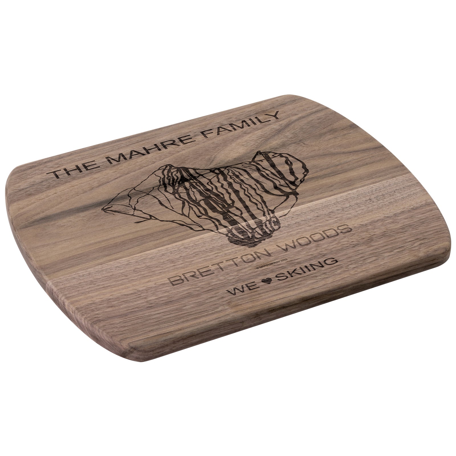 PERSONALIZED Bretton Woods , New Hampshire SKI TRAIL MAP CUTTING BOARD
