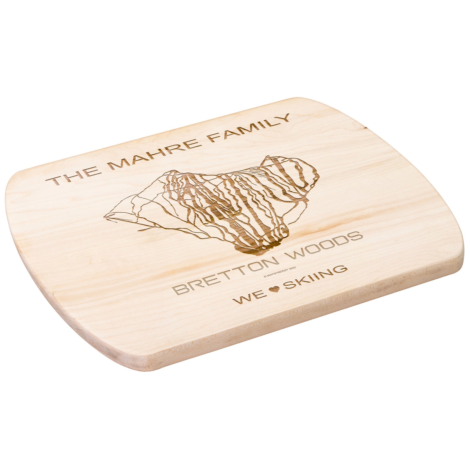 PERSONALIZED Bretton Woods , New Hampshire SKI TRAIL MAP CUTTING BOARD