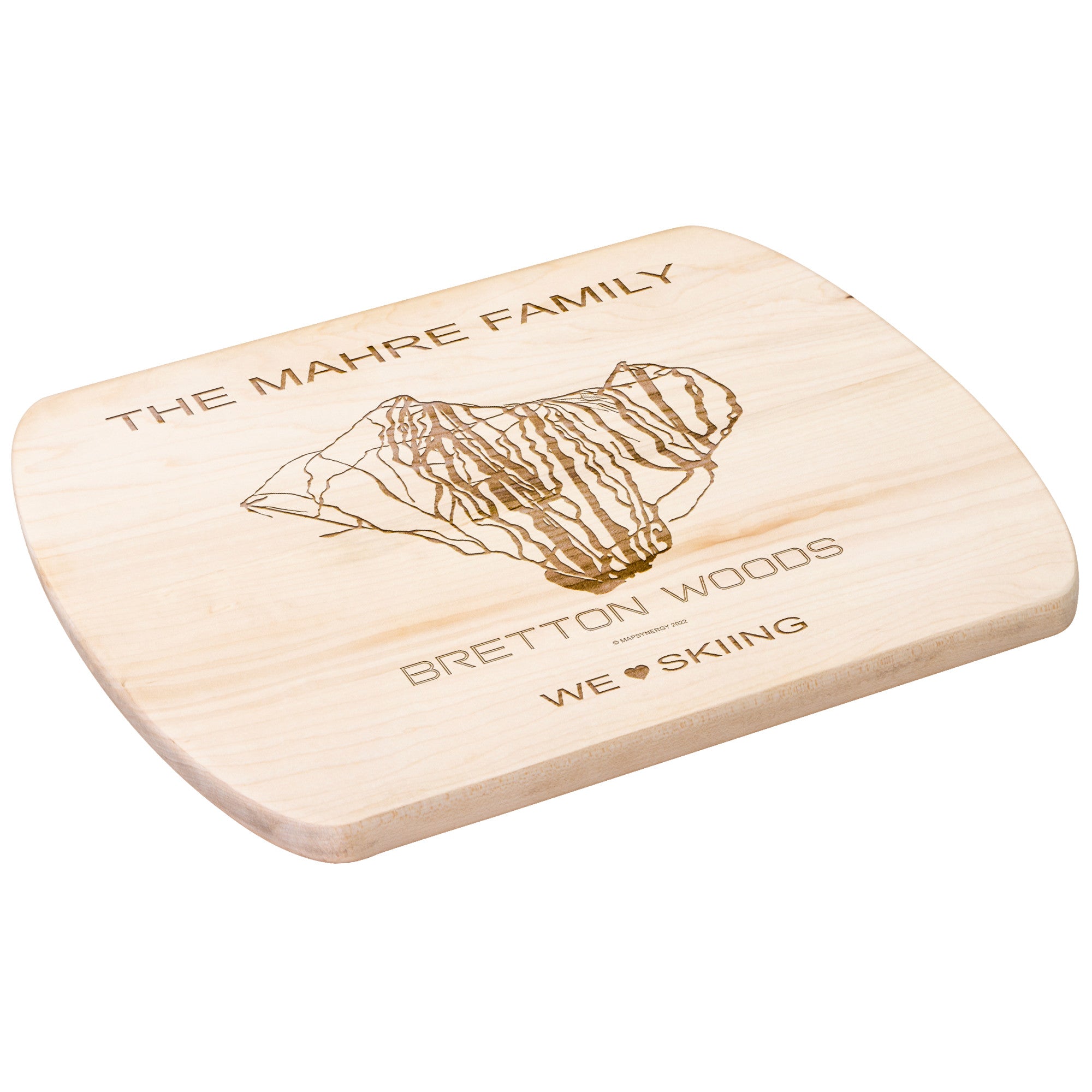PERSONALIZED Bretton Woods , New Hampshire SKI TRAIL MAP CUTTING BOARD