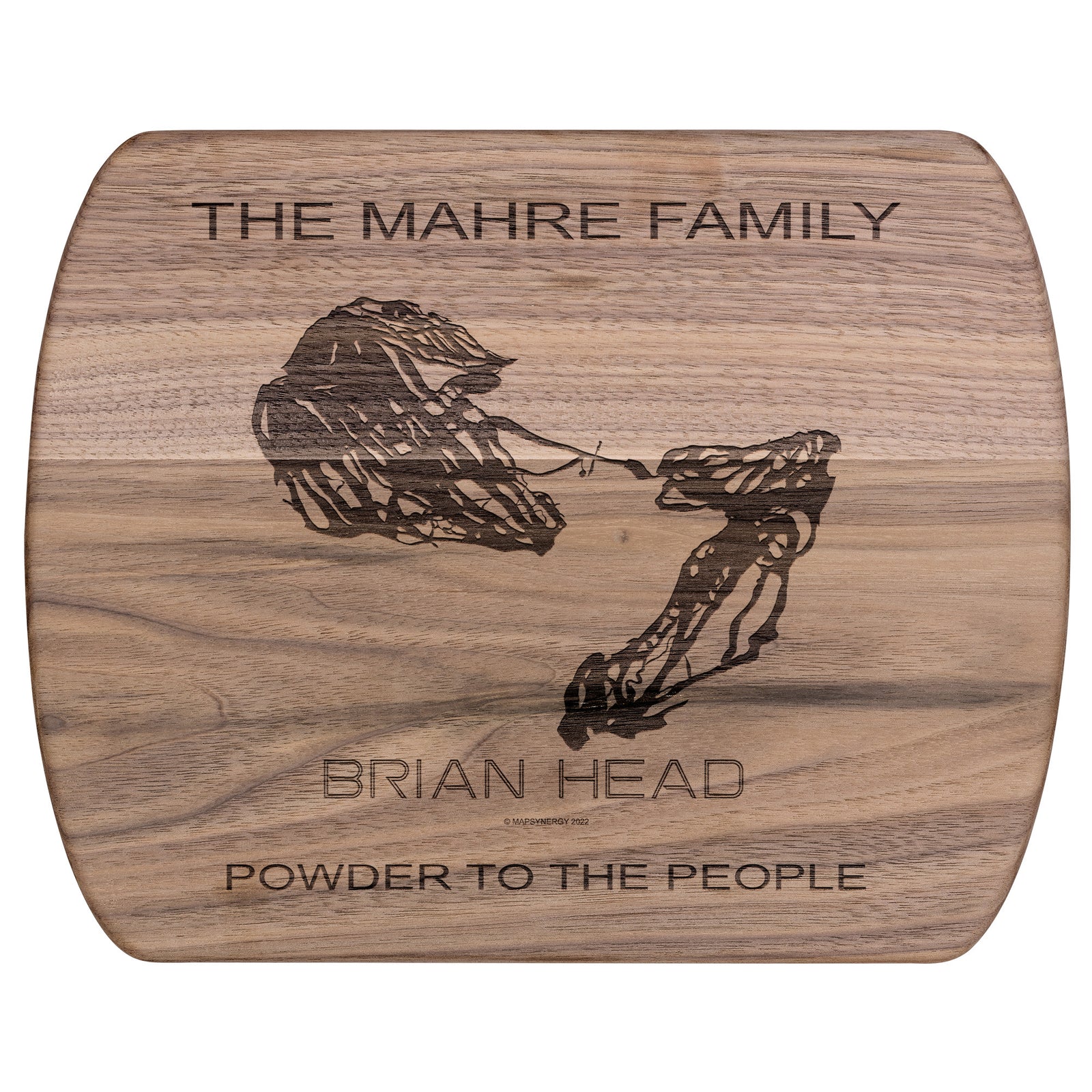 PERSONALIZED Brian Head ,Utah SKI TRAIL MAP CUTTING BOARD