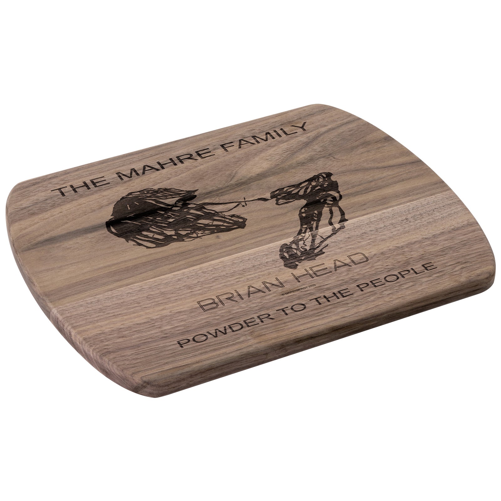 PERSONALIZED Brian Head ,Utah SKI TRAIL MAP CUTTING BOARD