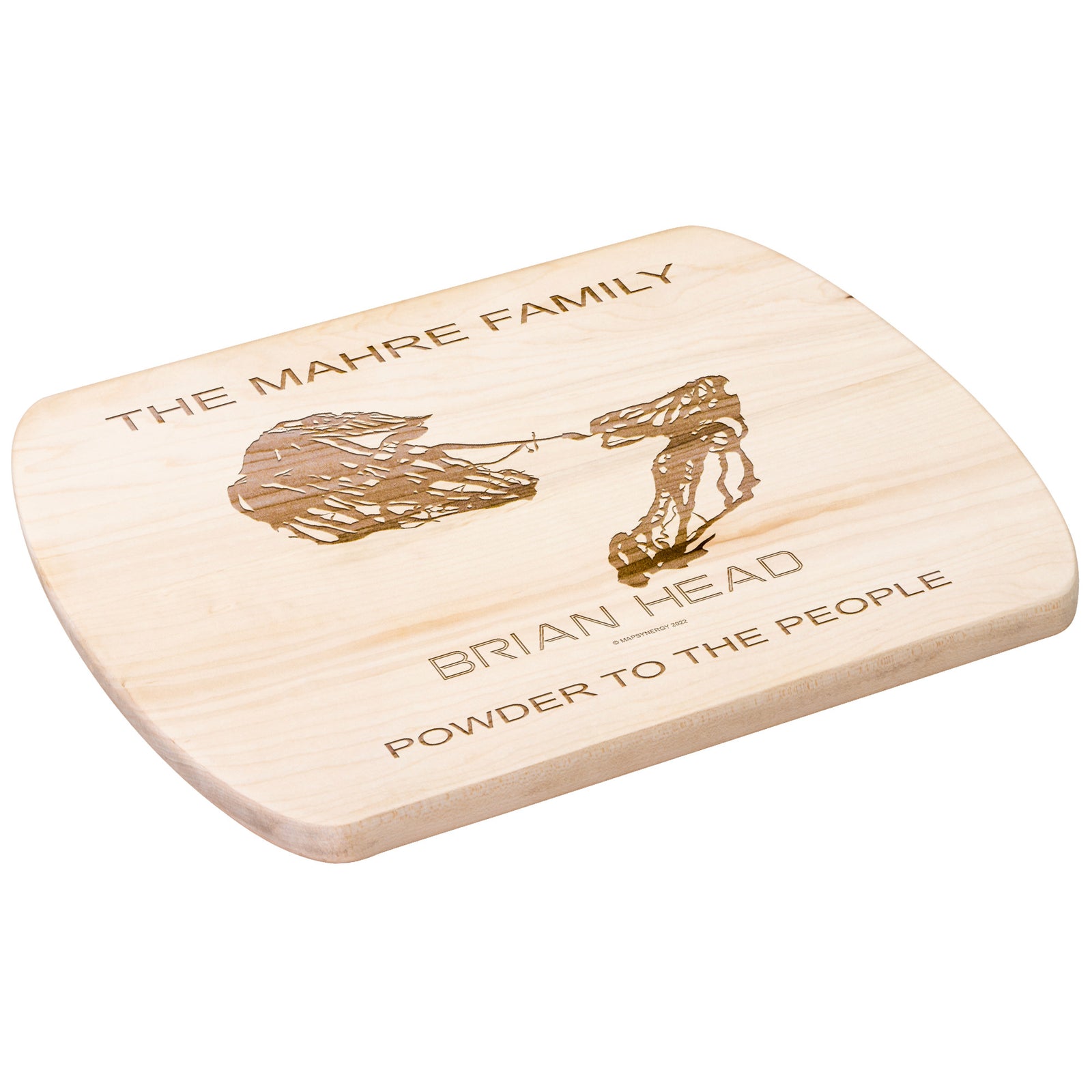 PERSONALIZED Brian Head ,Utah SKI TRAIL MAP CUTTING BOARD