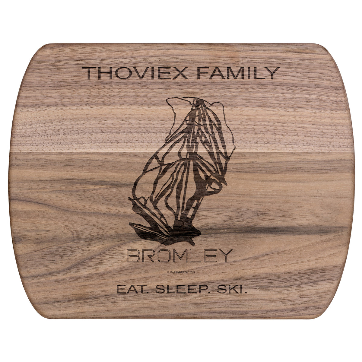 PERSONALIZED Bromley , Vermont  SKI TRAIL MAP CUTTING BOARD