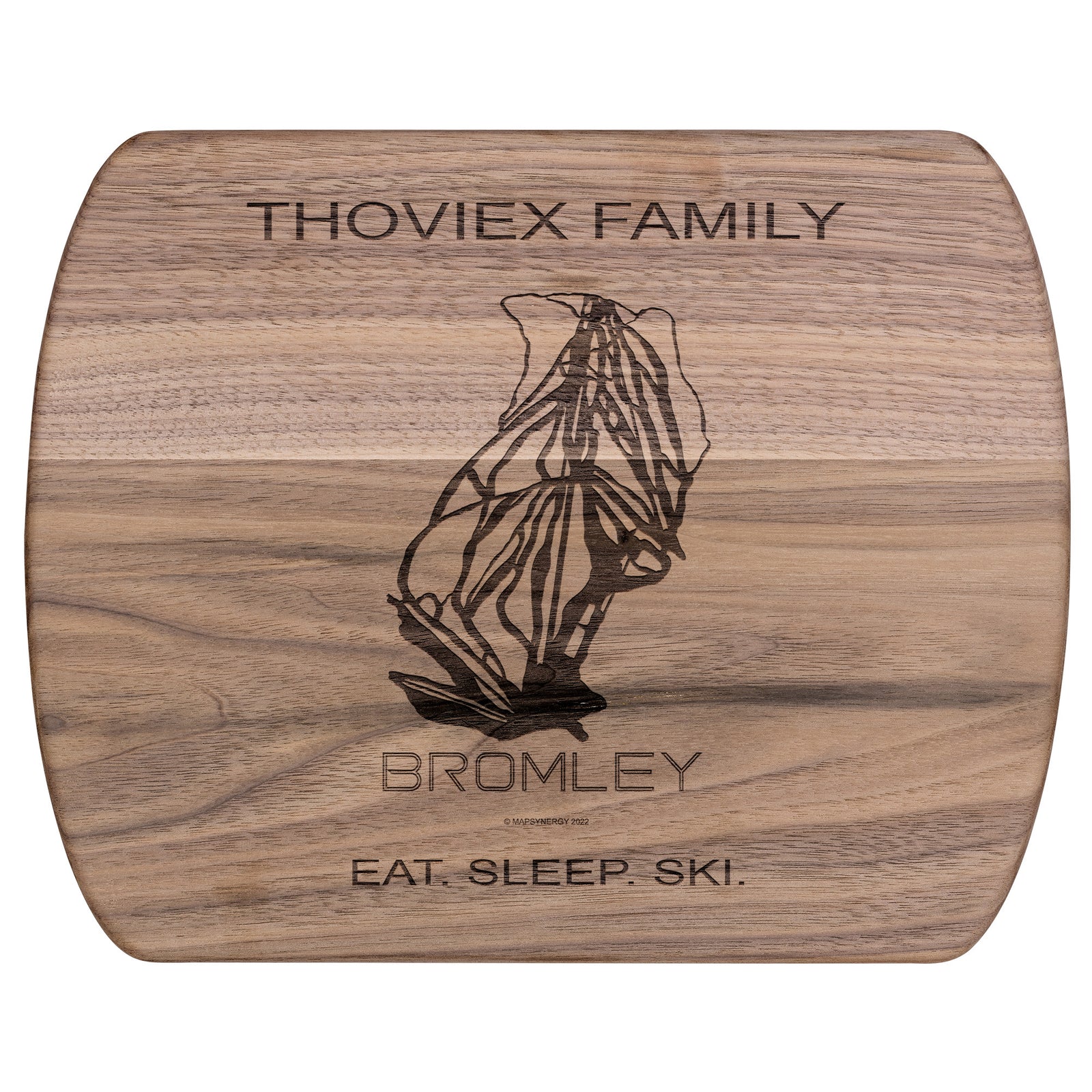 PERSONALIZED Bromley , Vermont  SKI TRAIL MAP CUTTING BOARD