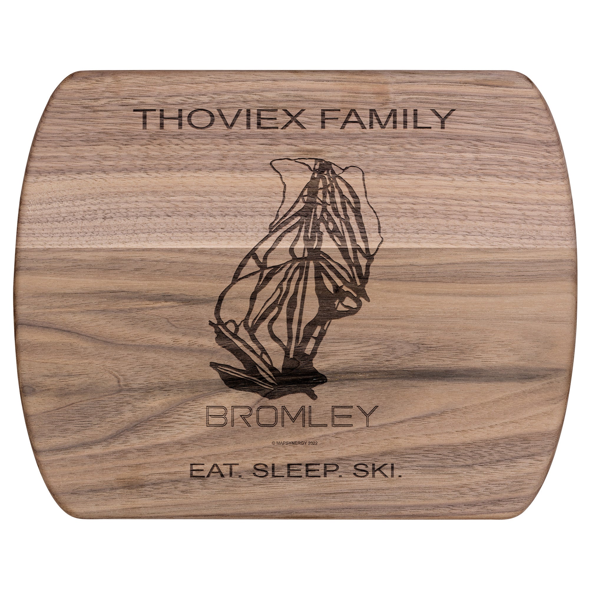 PERSONALIZED Bromley , Vermont  SKI TRAIL MAP CUTTING BOARD