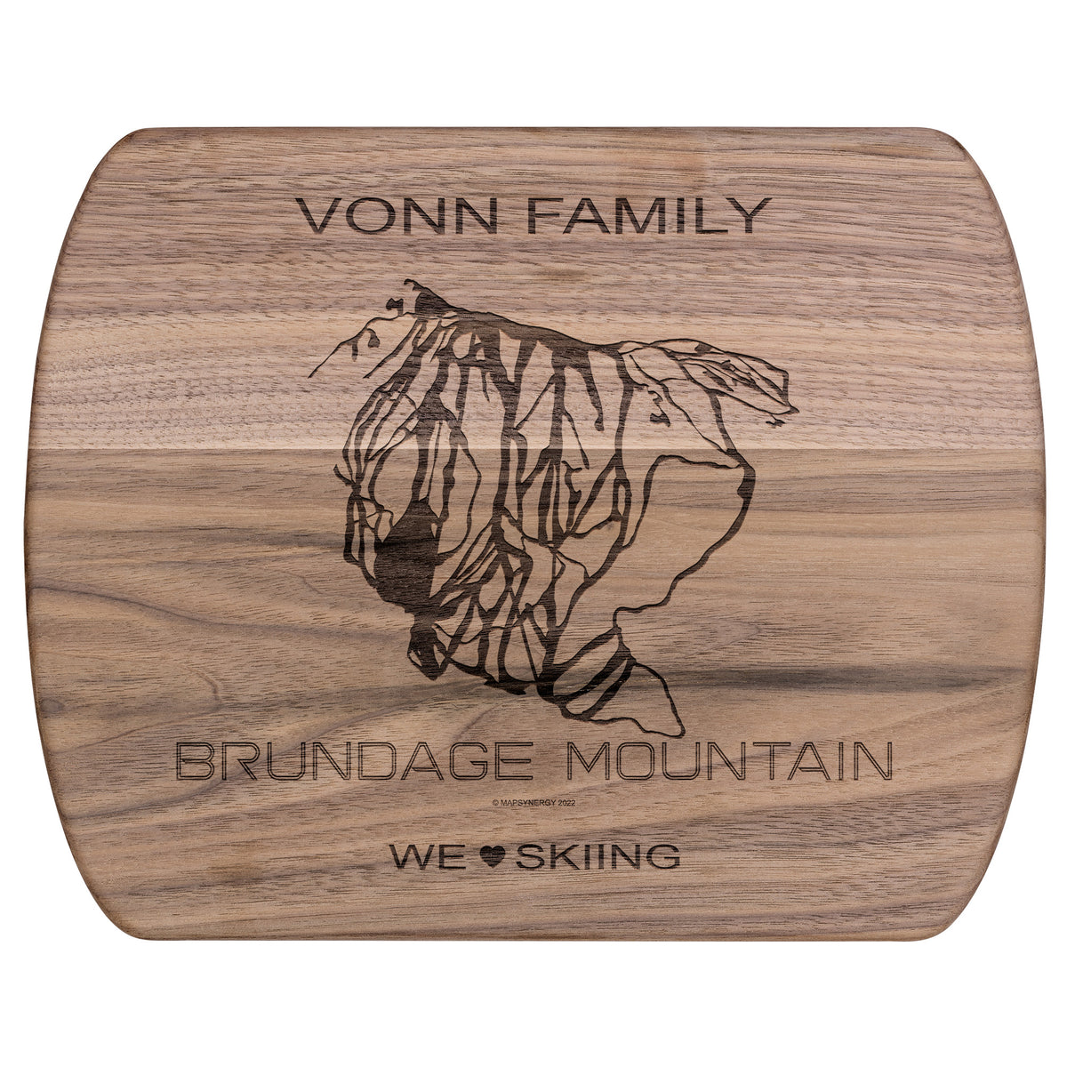 PERSONALIZED Brundage Mountain , Idaho SKI TRAIL MAP CUTTING BOARD
