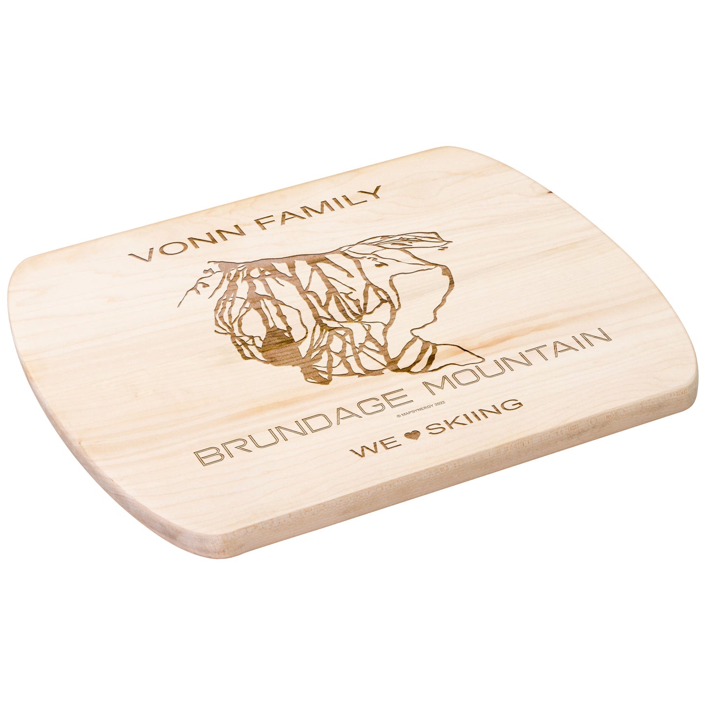 PERSONALIZED Brundage Mountain , Idaho SKI TRAIL MAP CUTTING BOARD