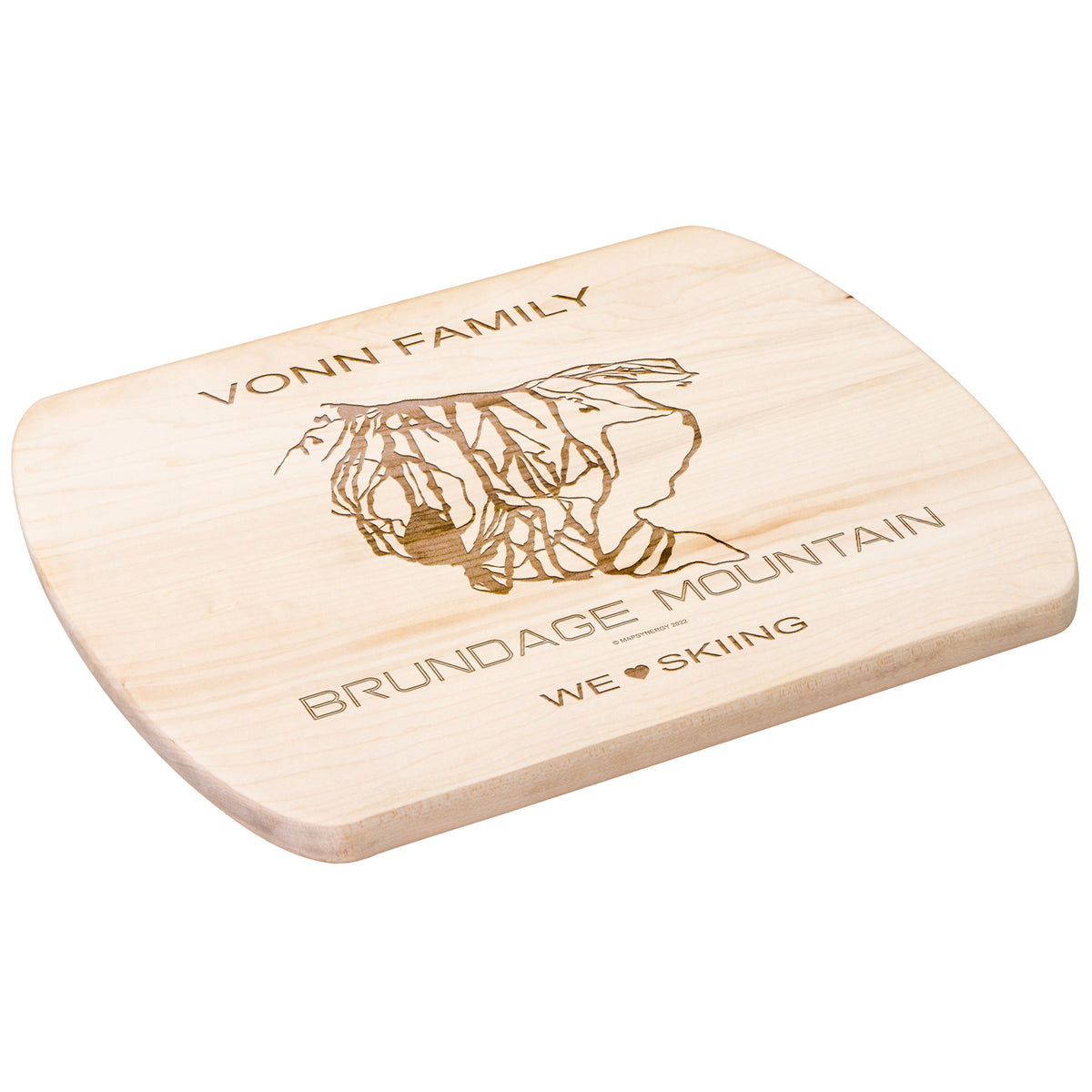 PERSONALIZED Brundage Mountain , Idaho SKI TRAIL MAP CUTTING BOARD