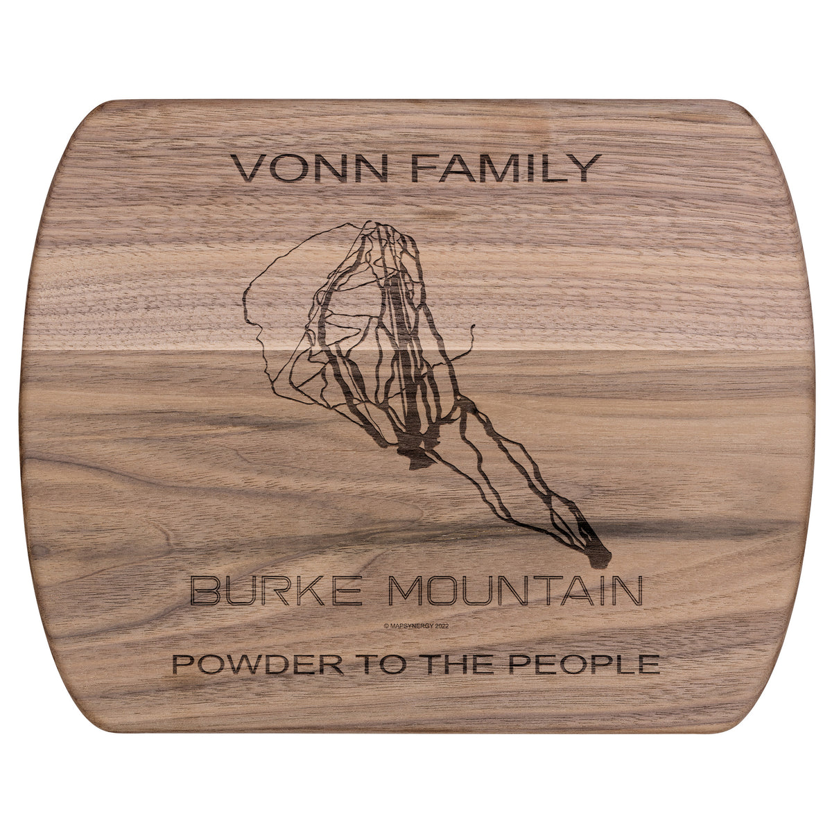 PERSONALIZED Burke Mountain, Vermont  SKI TRAIL MAP CUTTING BOARD