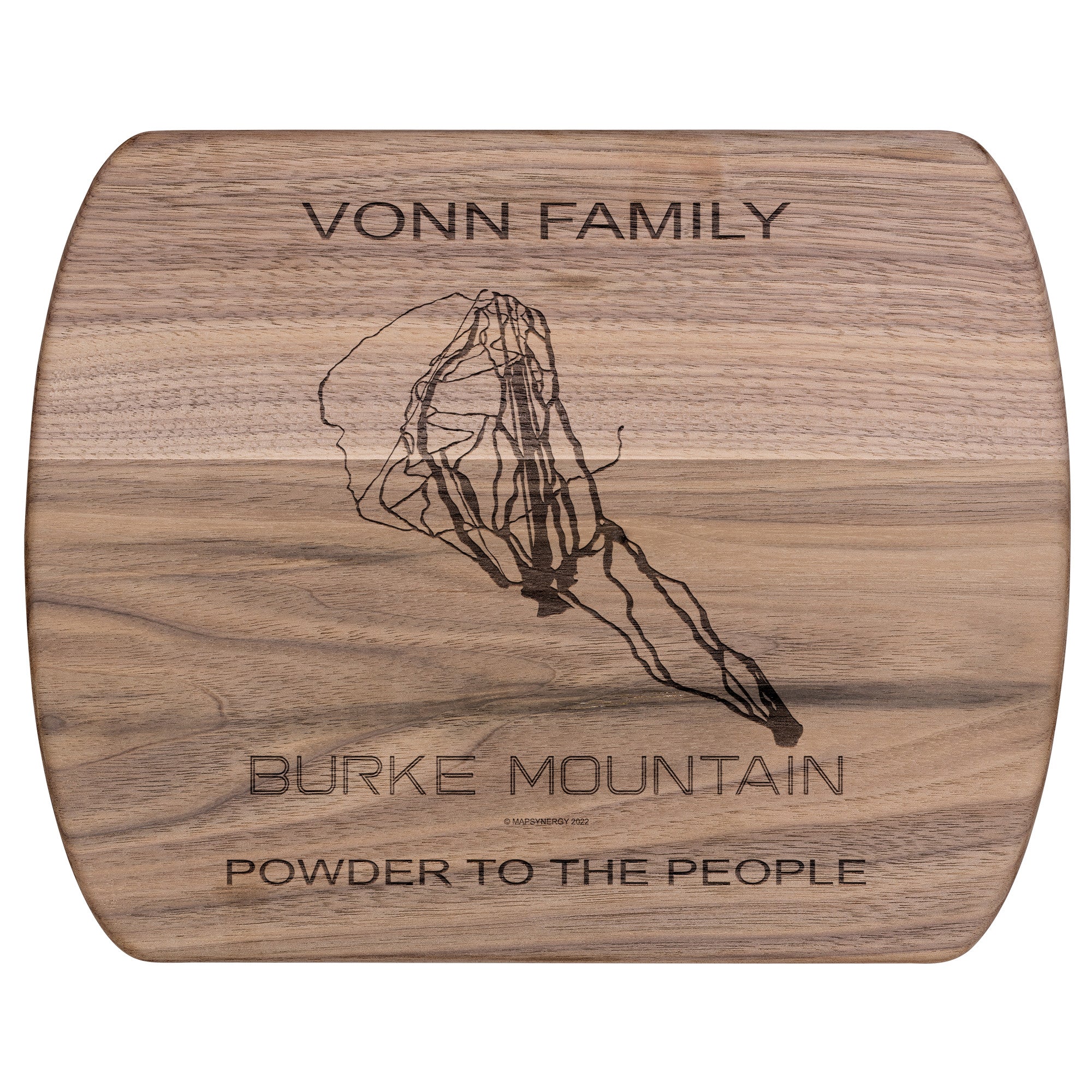PERSONALIZED Burke Mountain, Vermont  SKI TRAIL MAP CUTTING BOARD