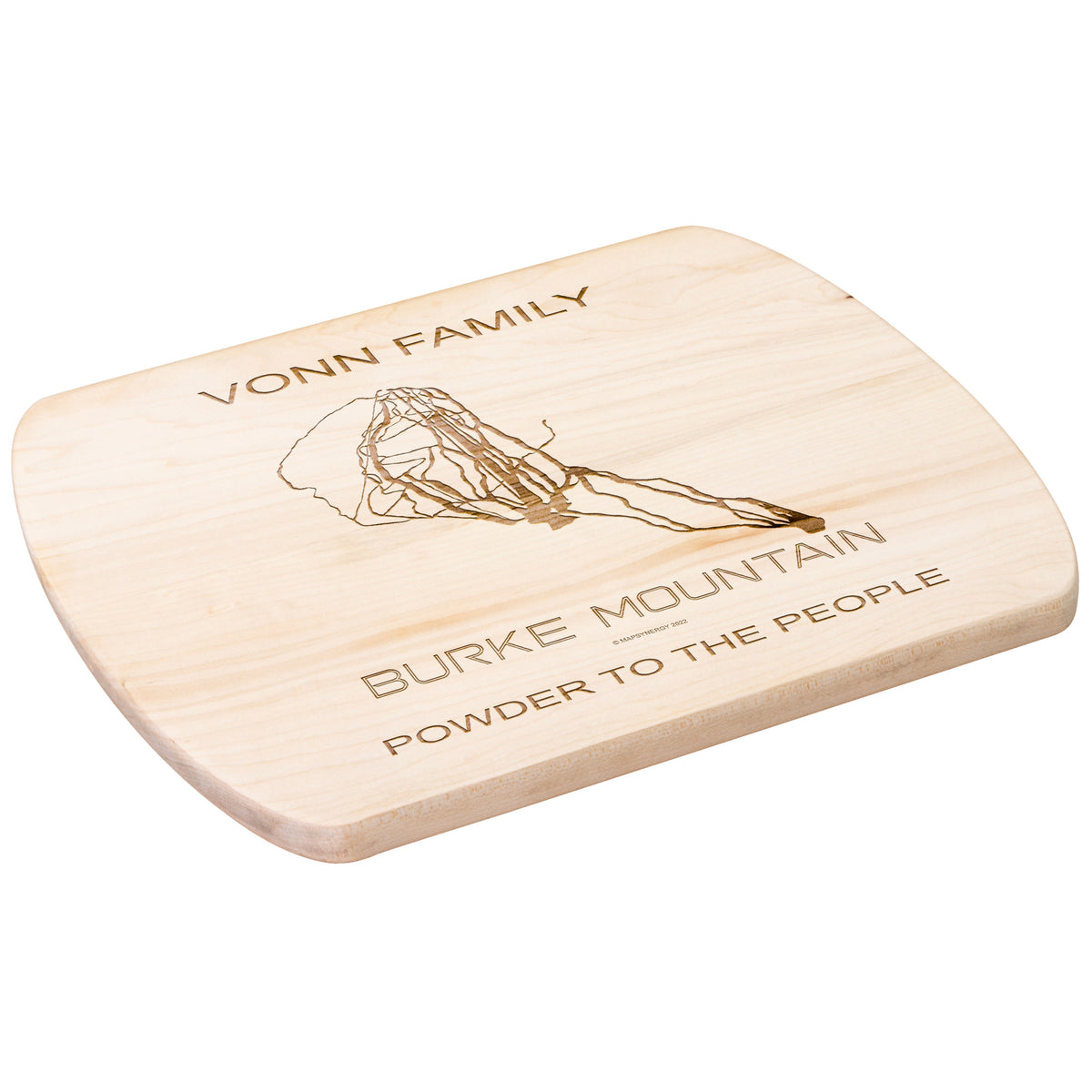 PERSONALIZED Burke Mountain, Vermont  SKI TRAIL MAP CUTTING BOARD