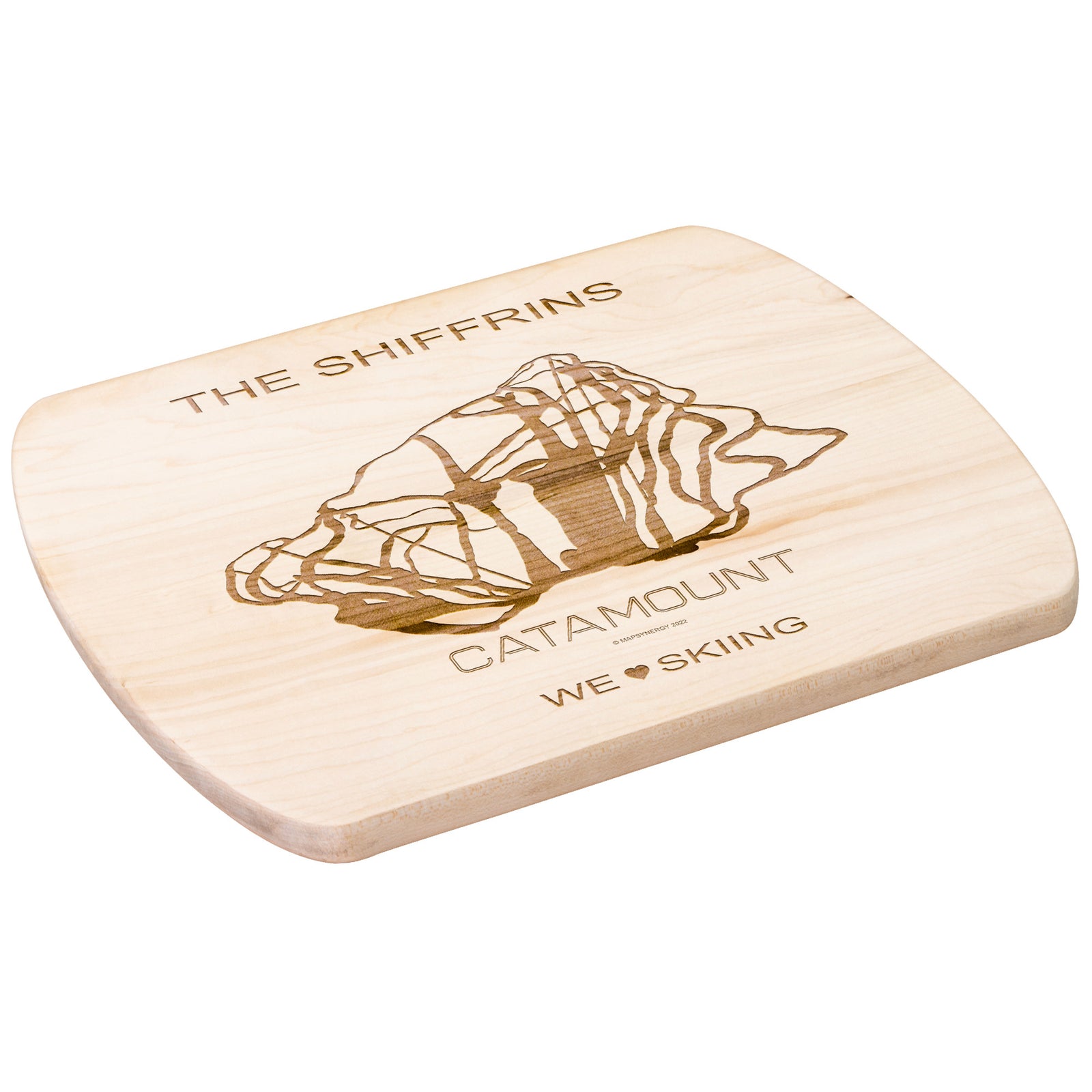 PERSONALIZED CATAMOUNT, NEW YORK SKI TRAIL MAP CUTTING BOARD