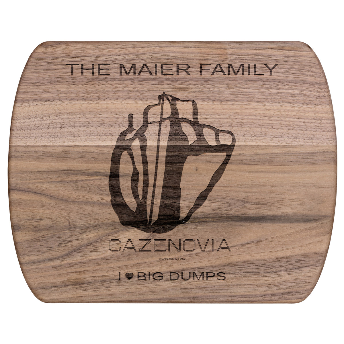 PERSONALIZED CAZENOVIA, NEW YORK SKI TRAIL MAP CUTTING BOARD