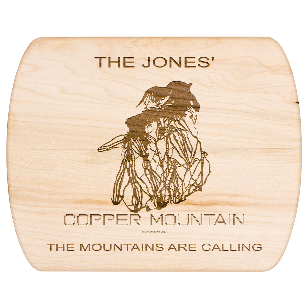 PERSONALIZED Copper Mountain ,Colorado SKI TRAIL MAP CUTTING BOARD