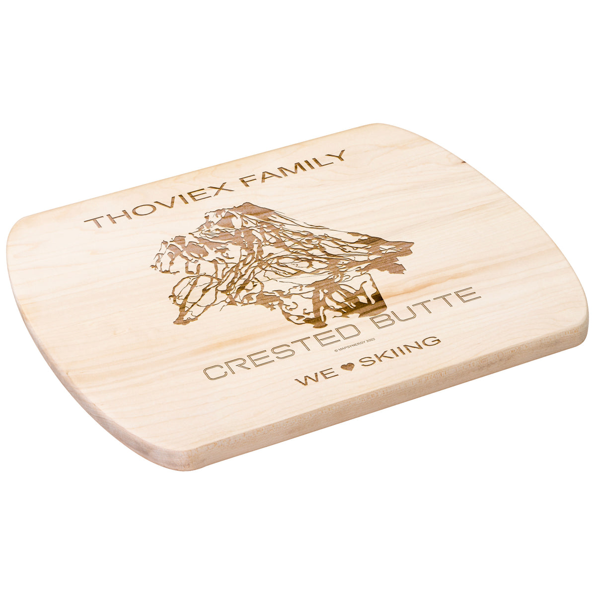 PERSONALIZED Crested Butte ,Colorado SKI TRAIL MAP CUTTING BOARD