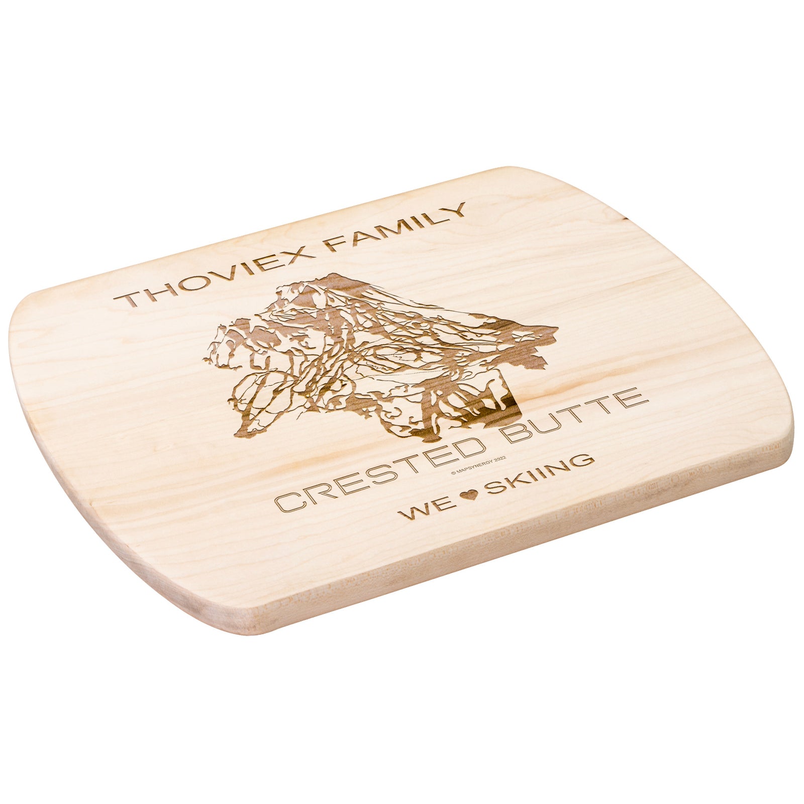 PERSONALIZED Crested Butte ,Colorado SKI TRAIL MAP CUTTING BOARD
