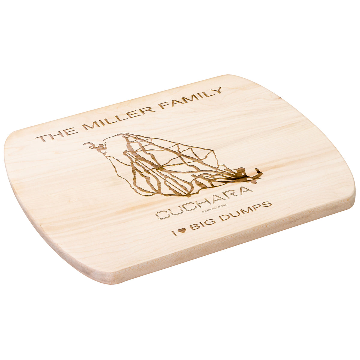 PERSONALIZED Cuchara ,Colorado SKI TRAIL MAP CUTTING BOARD