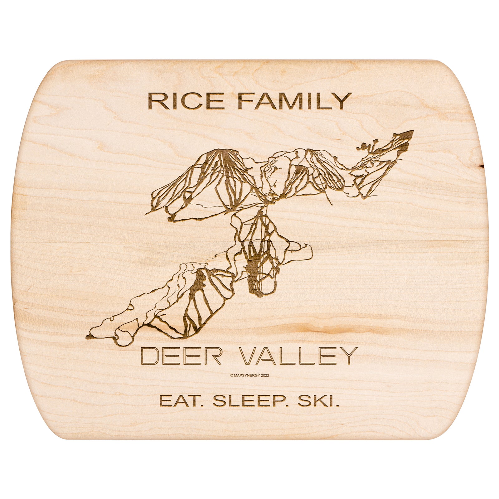 PERSONALIZED Deer Valley ,Utah SKI TRAIL MAP CUTTING BOARD